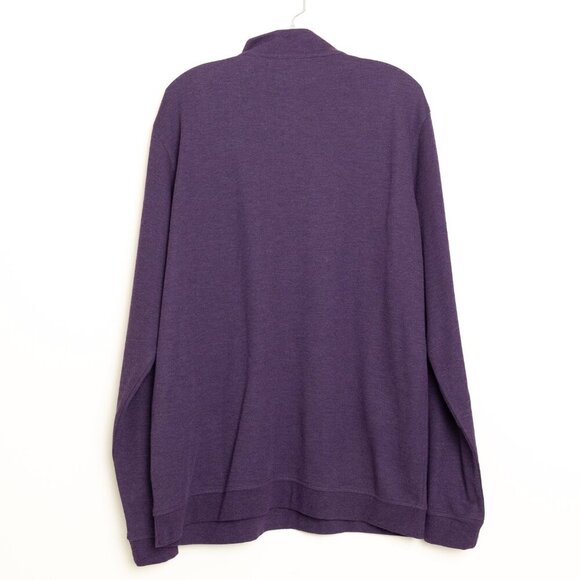Peter Millar Crown Comfort Quarter-Zip Pullover Purple Mens XL - Picture 4 of 15